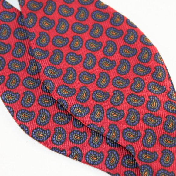 NEW Lanae Joy Silk Adjustable Bow Tie Bowtie / Red Blue / Privat… - Picture 3 of 4